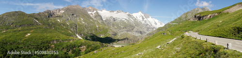 Panorama from the Grossglockner mountain. Highest mountain in Austria