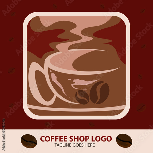 Coffee shop logo vector design
