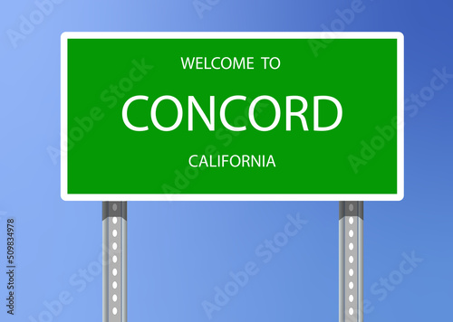 Vector Signage-Welcome to Concord, California photo