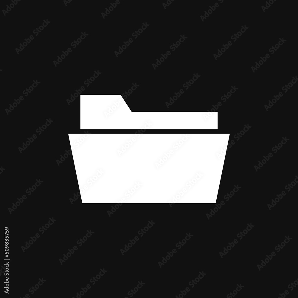 Folder icon on grey background Folder icon on grey background