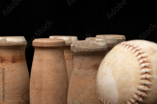Antique bottle toss wooden milk bottle topple over game