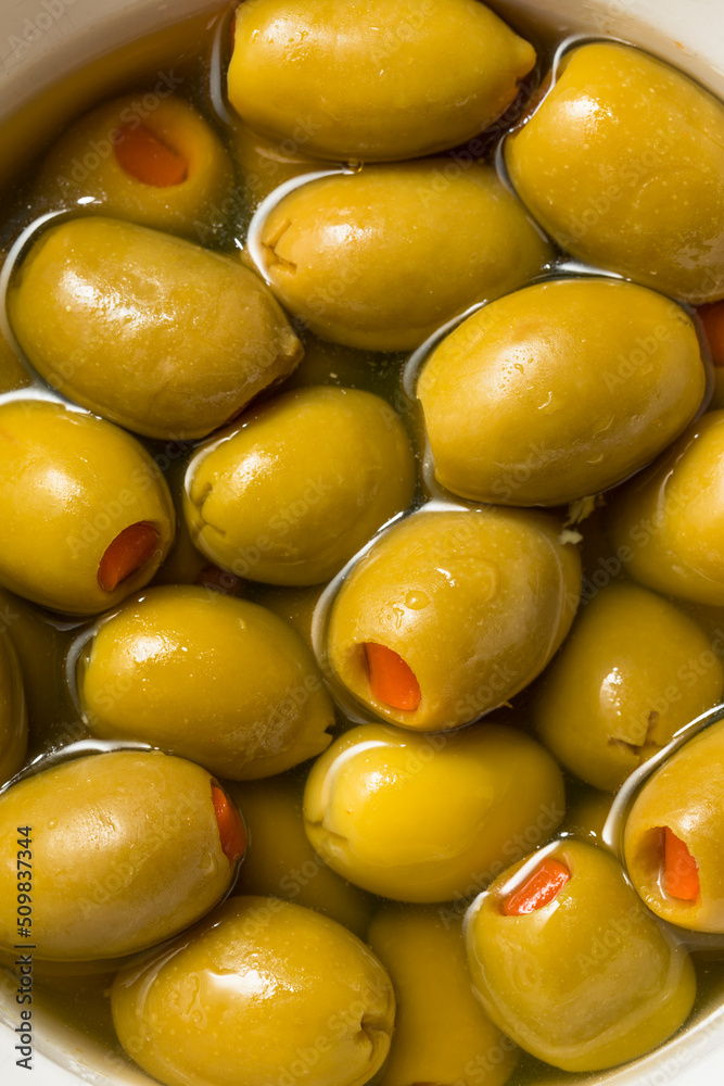 Raw Marinated Organic Green Olives Raw Marinated Organic Green Olives