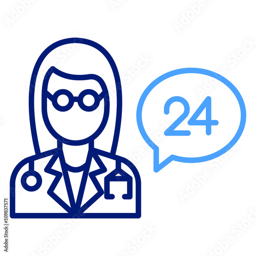 Doctor Care Vector icon which is suitable for commercial work and easily modify or edit it