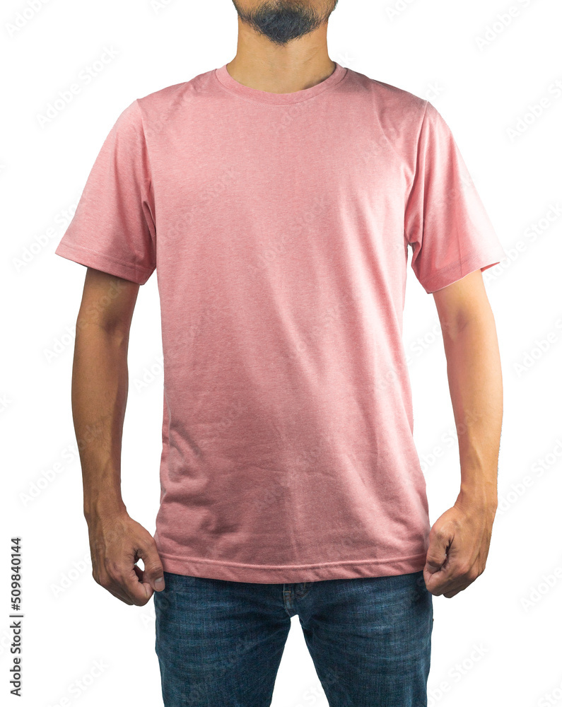 man in blank t-shirt design mockup white background man in blank t-shirt design mockup white background