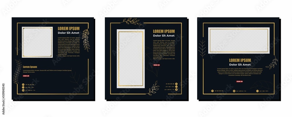 Social media posts template modern design, for digital marketing online Social media posts template modern design, for digital marketing online