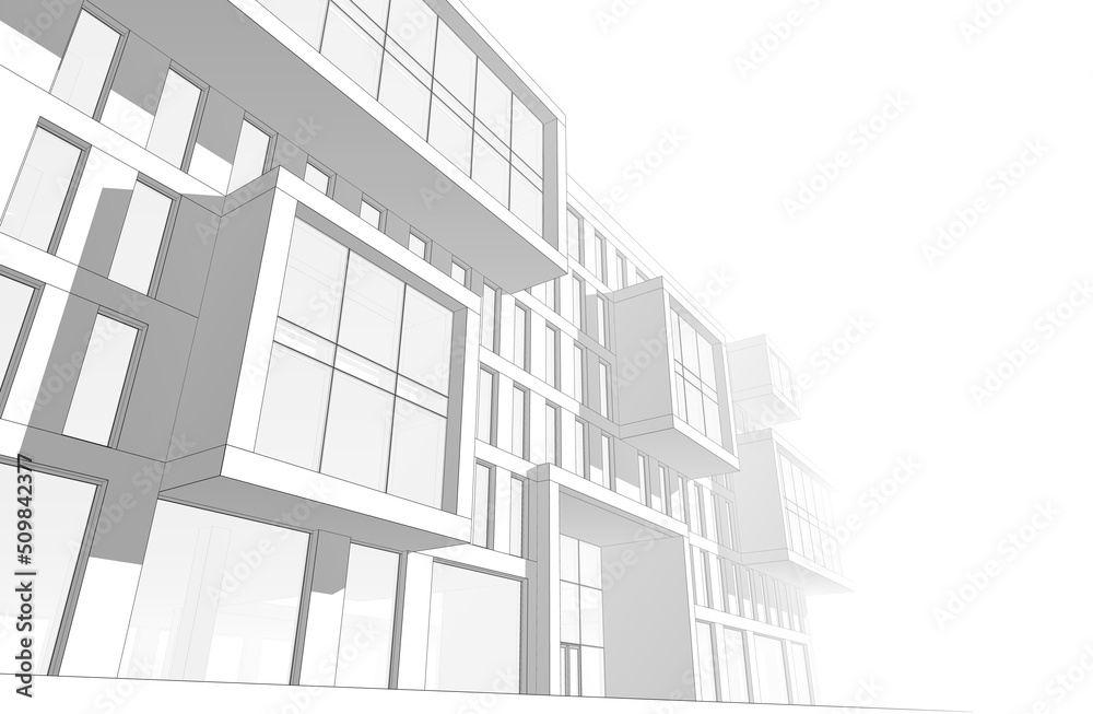 Office building 3d illustration Office building 3d illustration