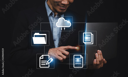 Hand login to computer security personal data and login and password, cyber security concept, data protection and secured internet access, cybersecurity