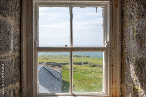 Blick aus dem Fenster auf das Meer Loop Head Clare Irland