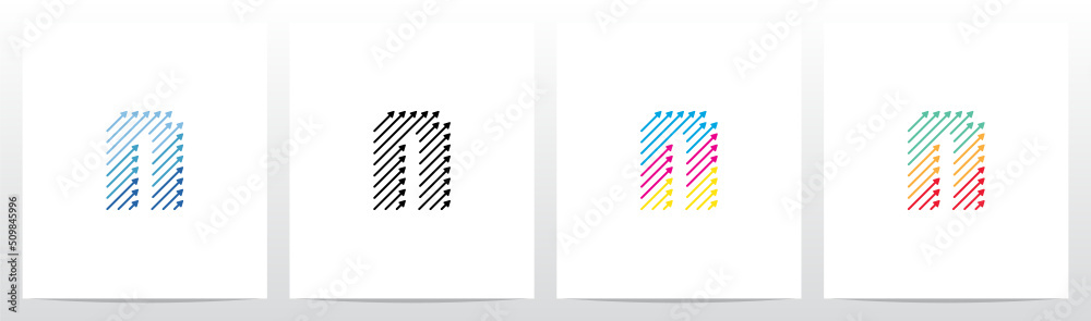 Diagonal Arrow Up Lines Letter Logo Design N Diagonal Arrow Up Lines Letter Logo Design N