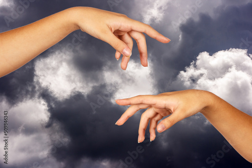 storm cloud on sunny day