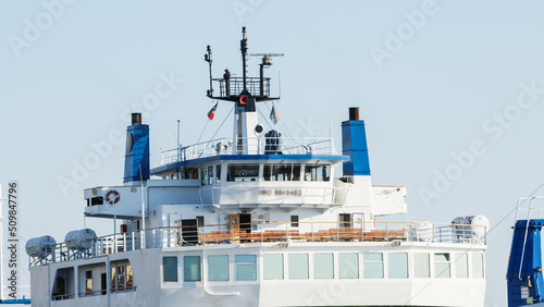 Фотография Ferry ship stops at the port ready for boarding in Messina in Sicily
