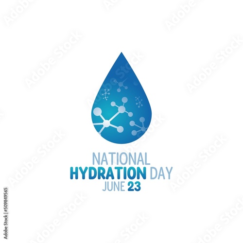 vector graphic of national hydration day good for national hydration day celebration. flat design. flyer design.flat illustration.