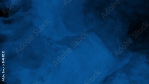 Animated blue fog in the night.