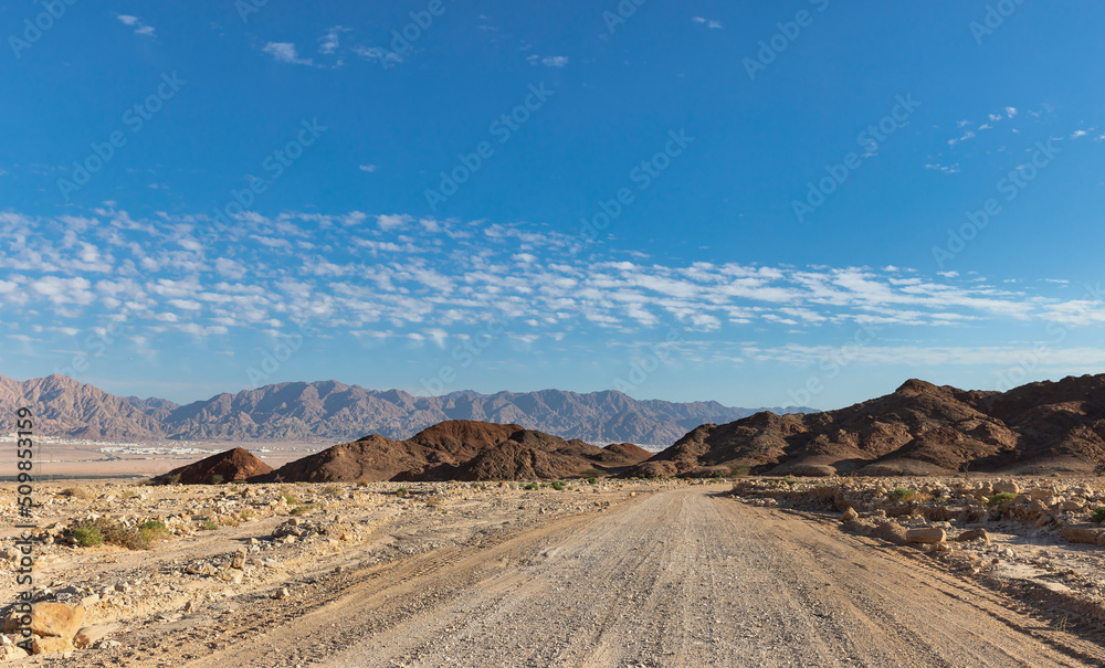 Naklejka premium Shkhoret Canyon in Arava Desert Israel