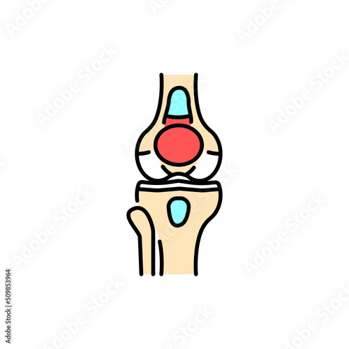 Bursitis color line icon. Pictogram for web page