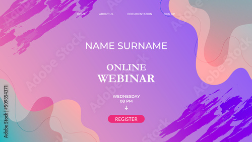 webinar banner template for online meeting