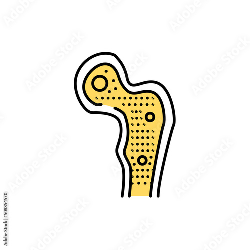 Osteoarthritis color line icon. Pictogram for web page