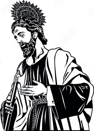 Imagen vectorial San Judas. Santo.