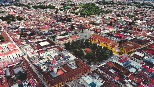 aerial of san Cristobal de las casas Mexico chiapas 