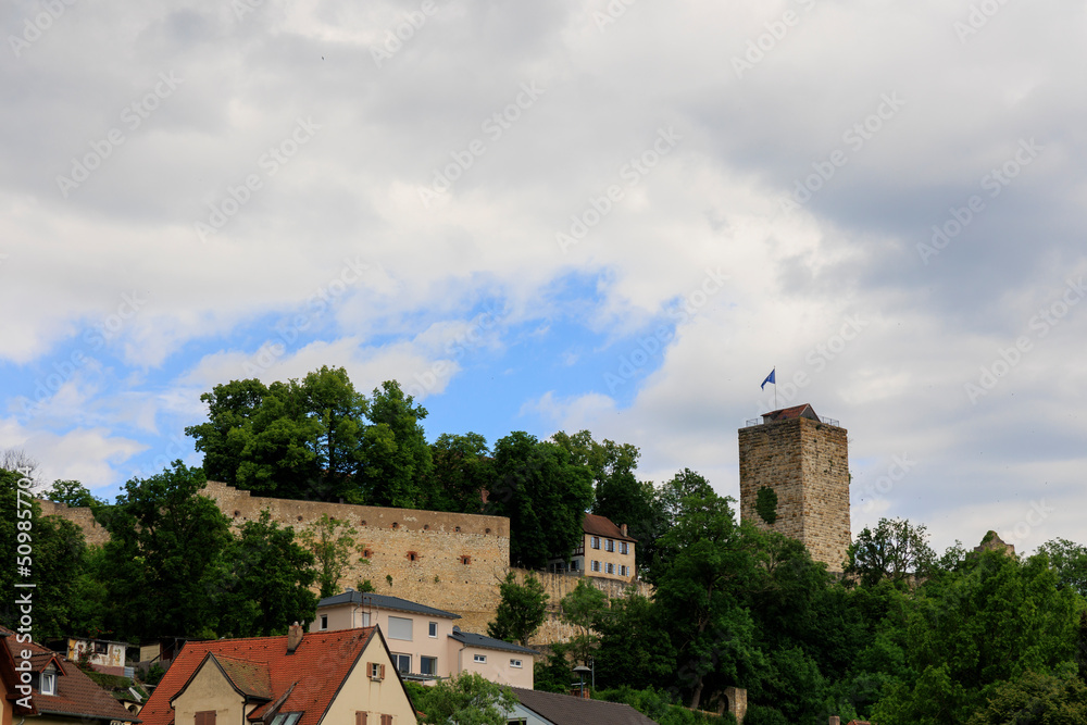 View of the castle and the town of Pappenheim in Bavaria View of the castle and the town of Pappenheim in Bavaria