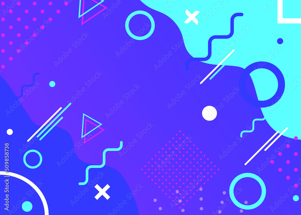 Fototapeta premium Memphis style. Geometric background. Abstract trendy background. Geometric vector shapes.