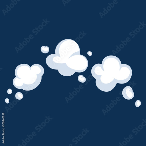 Comic cartoon smoke or cloud, vector speed motion effects