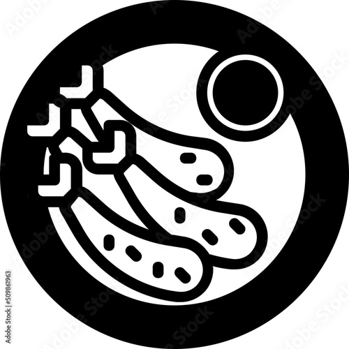 tempura meal glyph icon