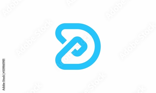 letter D initial logo abstract design