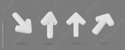 Realistic 3d arrow vector object illustration