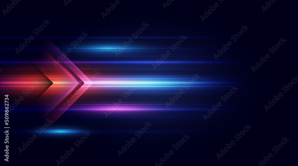 Modern abstract arrows moving at high speed.Technology movement. Colourful dynamic motion. Technology movement pattern for banner or poster design background concept.