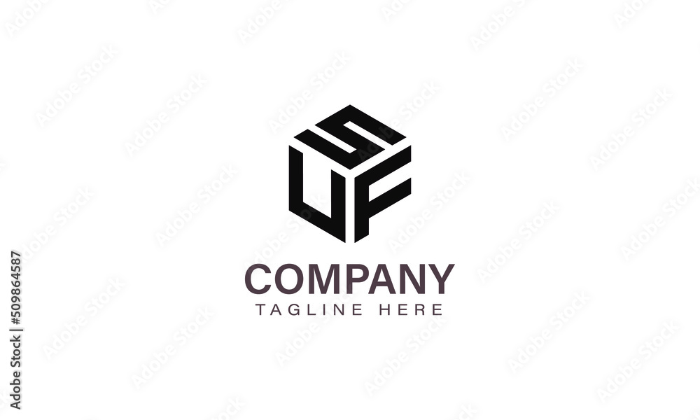 Letter SUF Logo, Three Letter Logo, Alphabet S U F Hexagon Shape Vector Icon Template Letter SUF Logo, Three Letter Logo, Alphabet S U F Hexagon Shape Vector Icon Template