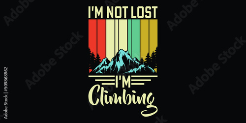  Rock Climbing Retro Mountain Climber Hiker T-Shirt T-Shirt Design
