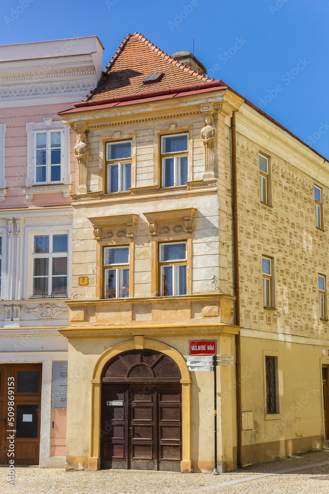 Old house in the historic center of Znojmo, Czech Republic