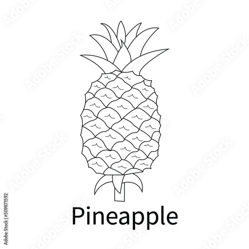 Easy Fruits coloring pages for kids and children, simple fruit arts 