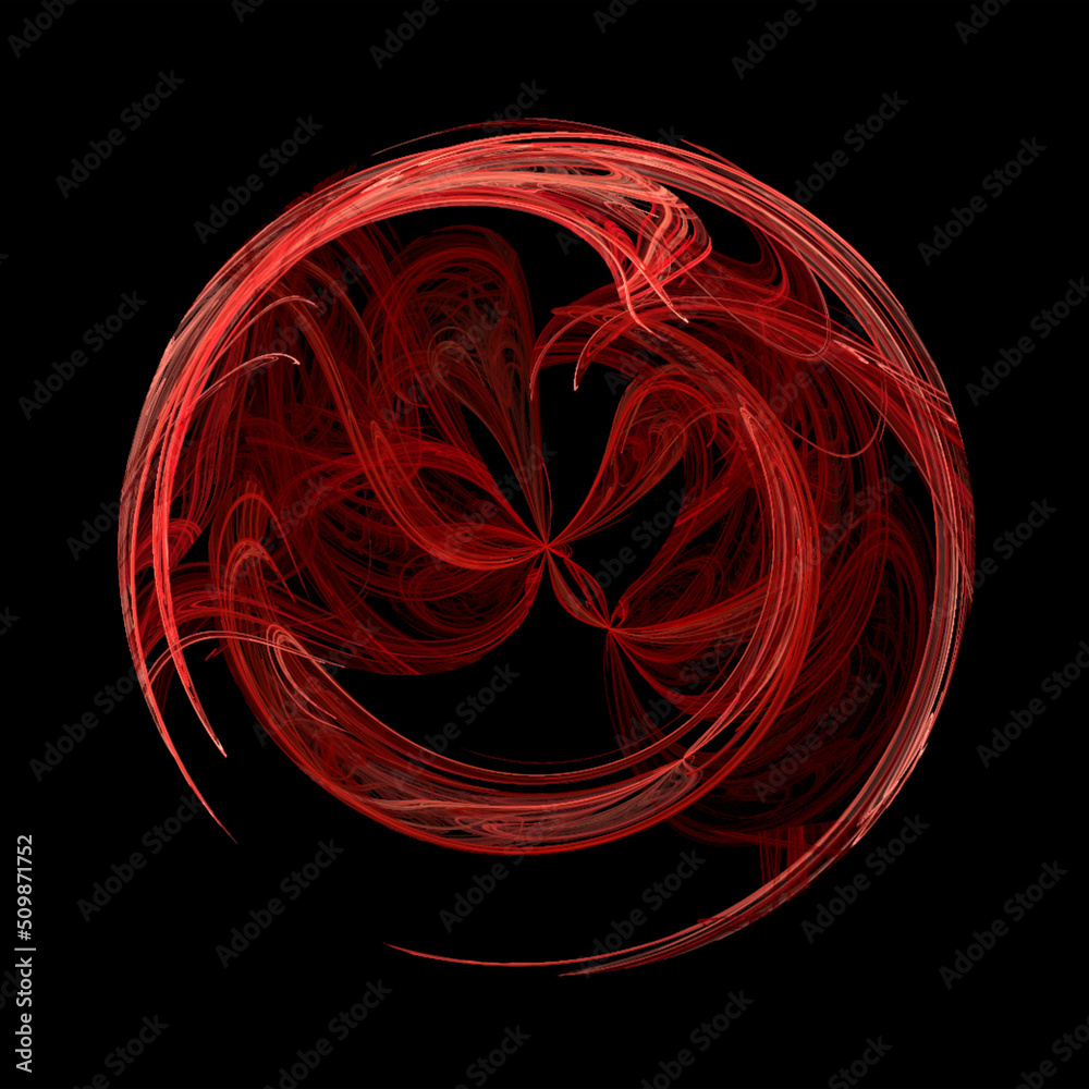 custom made wallpaper toronto digitalrounded smooth abstract red element on black background, design, graphic