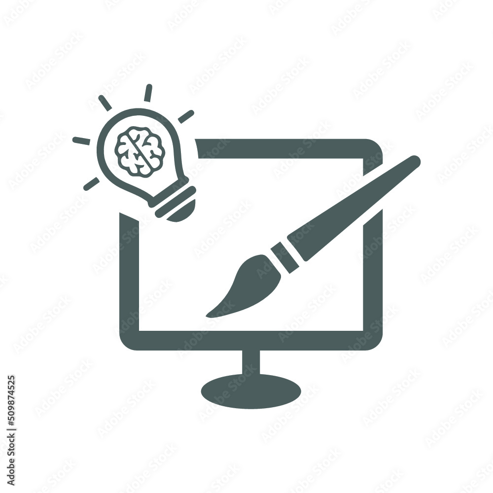 Creative design icon. Gray vector graphics.