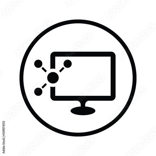 Connectivity, link, linking icon. Black vector illustration.