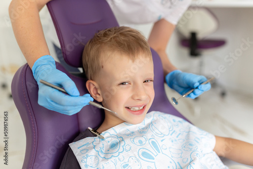Little boy smiling in the dental office