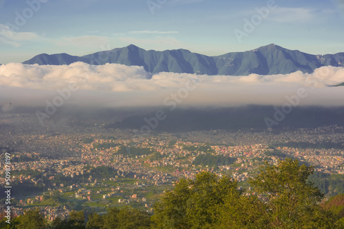 Top View of sivapuri kathmandu. Beautiful Himalayan landscape kathmandu Nepal photo