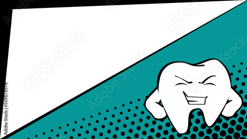 molar tooth character cartoon background illustration. vector format, kawaii expression
