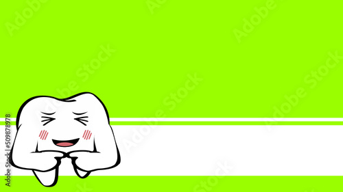 molar tooth character cartoon background illustration. vector format, kawaii expression