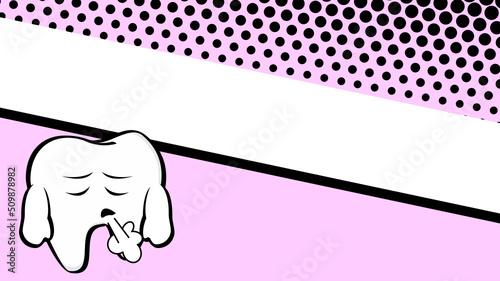 molar tooth character cartoon background illustration. vector format, kawaii expression