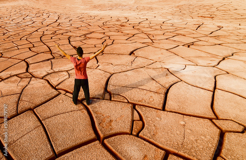 Awareness movements created to draw attention to the problems of thirst in the world, desertification, environmental problems that threaten the lives of living things. photo