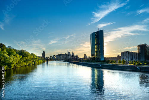Frankfurt Skyline during sunset