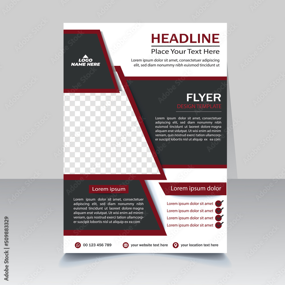Brochure design. Corporate business flyer template design. Editable A4 poster for business, education, presentation, website, magazine cover