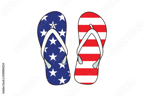 USA Patriotic Flip-Flops