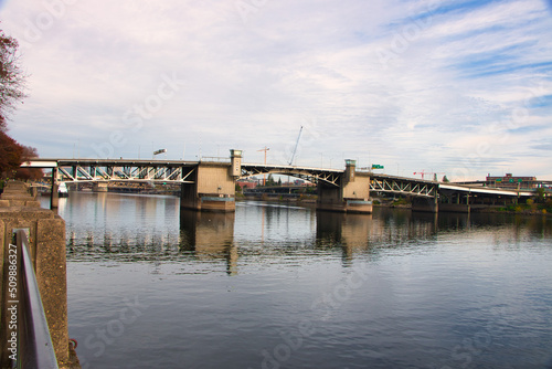 drawbridge over the river in portland © WilliamsElias