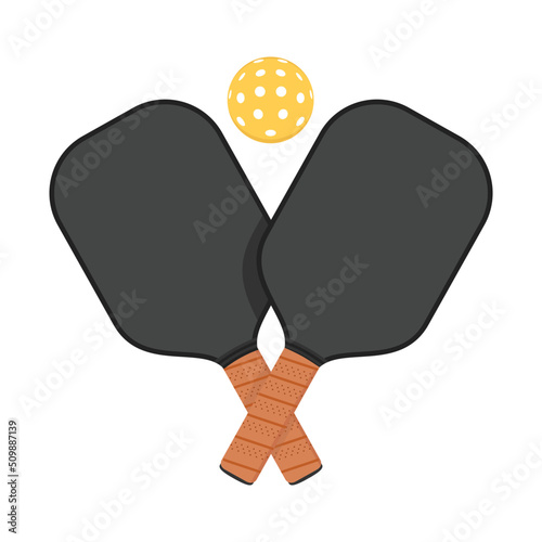 Pickleball Vector, Pickleball Icon, Pickleball Paddle, Tennis Paddle, Vector Illustration Background
