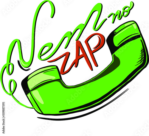 Contact lettering illustration call on whatsapp zap