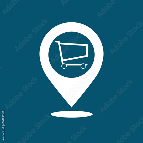 Map pointer. Store location. Vector illustration